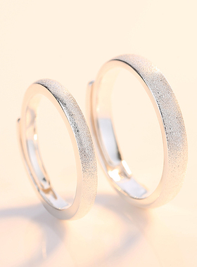 小众设计纯银戒指女食指情侣对戒个性时尚男士尾戒潮定制刻字礼物