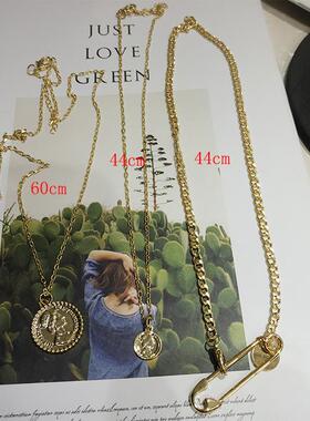 短款网红金色锁骨链脖子饰品项链女冷淡风颈链脖颈项圈颈带配饰