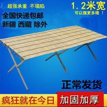 Portable shelf shelving stall with bamboo mat stall Easy swing stand for night market stalls Booth Folding Table