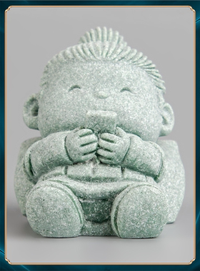 兵马俑桌面卡通创意书柜造景鱼缸装饰摆设家居招财博古架摆件茶宠