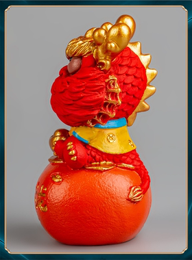 兴隆招财摆件万事男女定制龙年新年年会吉祥物创意LOGO礼品公司