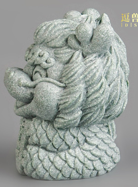 办公桌面装饰摆件茶宠小家居招财造景鱼缸摆设青麒麟砂石