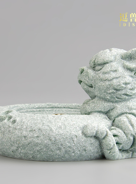 十二生肖青装饰鱼缸插虎香摆件砂石国风茶盘创意造景茶室桌面家居