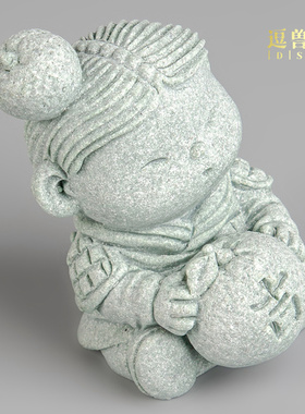 装饰书柜兵马俑家居摆件茶宠博古架造景招财桌面摆设鱼缸卡通创意