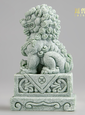 公狮砂石狮子创意家居送礼摆件国潮门桌面动物青客厅装饰鱼缸造景