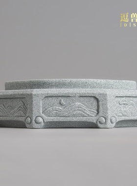 桌面八方置物底座办公中式国潮装饰品摆件承居家家居居家壶