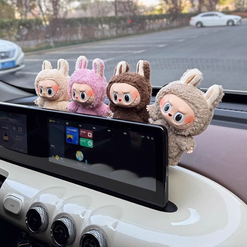 汽车中控屏趴趴拉布布泡泡玛特车载摆件显示屏幕装饰车内饰品可爱,淘宝优惠券,粉丝福利购,淘宝优惠卷