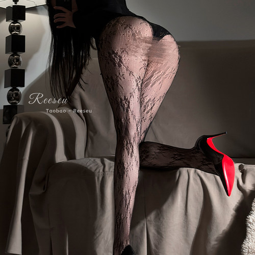 复古花藤jk渔网袜蕾丝丝袜黑丝镂空连裤袜防勾丝网袜性感白丝美腿 - 图3