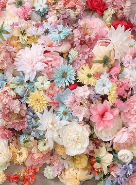 粉色婚庆仿真花玫瑰diy假花婚礼布置家居客厅装饰花朵摆件批发