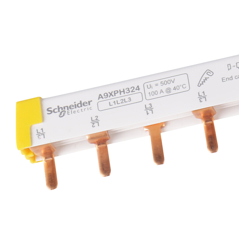 施耐德汇流排接线排三相空气开关断路器3P24回路连接铜排A9XPH324-图1
