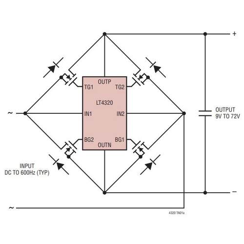 理想二极管整流桥LT4320+NCEP023N10LL - 图3