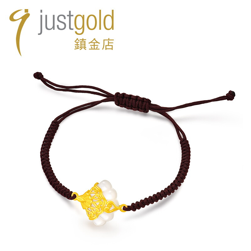 justgold镇金店华尔兹黄金足金手链手绳1224341Y - 图0