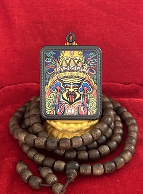 西藏青海热贡纯手绘唐卡吊坠男士