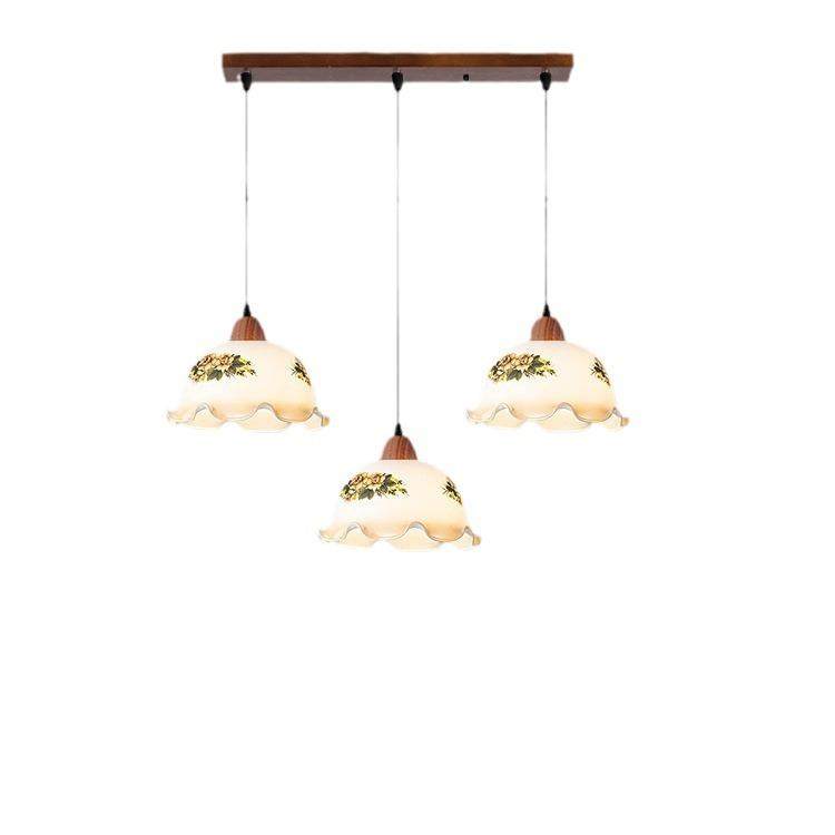 新款胡桃木色典雅复古餐厅吊灯三头长线饭厅餐桌中式吧台家用吊灯,淘宝优惠券,粉丝福利购,淘宝优惠卷