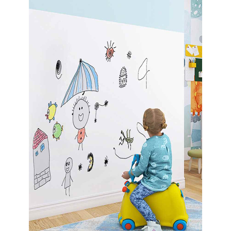 静电白板墙贴可移除擦写不伤墙家用儿童房卧室涂鸦画画写字板贴纸 - 图3