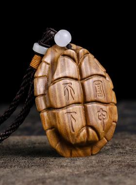 正宗绿檀木富甲天下玩盘玩金楠木柄件实木雕刻财富礼品礼品