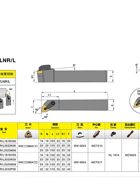 数控刀杆外圆车刀MWLNR2525M08/2020K08/1616H08机夹刀杆车床刀具