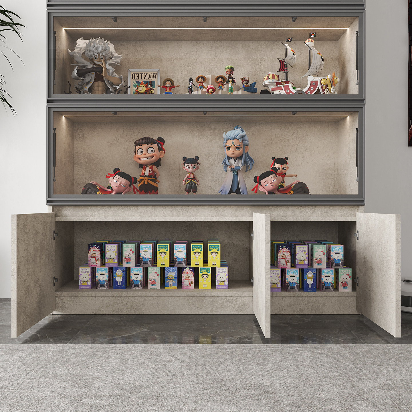 Boring黑洞手办展示柜实木多层落地储物柜乐高车模高达雕像陈列柜,淘宝优惠券,粉丝福利购,淘宝优惠卷