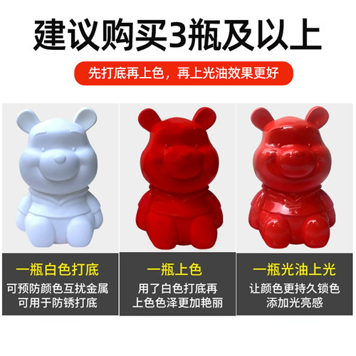 自行车改色专用漆车架翻新手摇自喷漆防水防锈单车电动车涂鸦油漆 - 图2