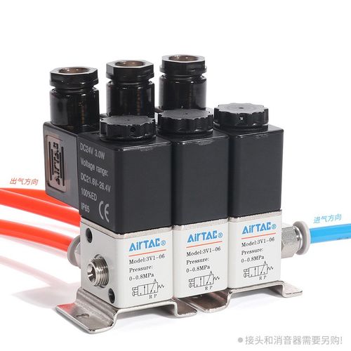 亚德客二位三通电磁阀3V1-06rA集成阀3V106B9F/10F/11F/12F/13F - 图2