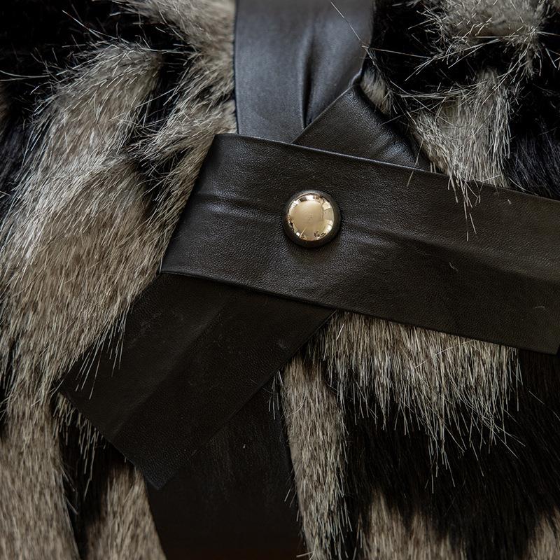 北欧ins秋冬灰黑色抱枕客厅沙发毛绒靠垫飘窗床头靠枕抱枕套 - 图2