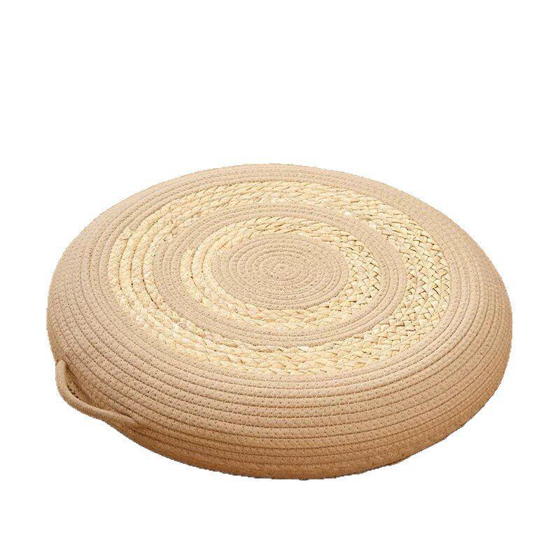Home sitting on the floor reading cotton rope futon lazy tatami thick pier bay window balcony bedroom thickened cushion