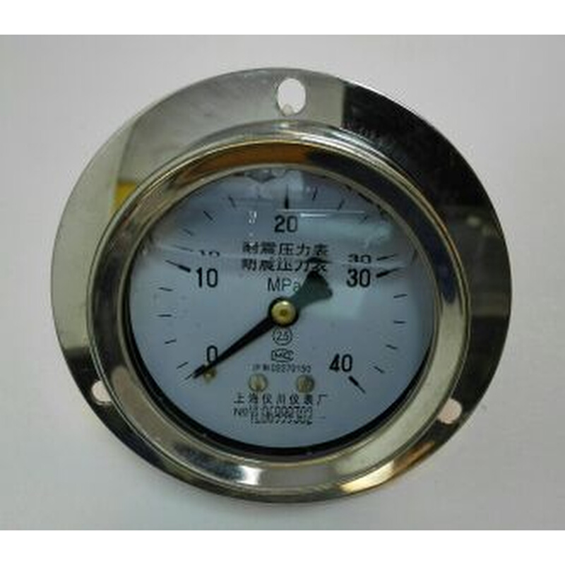 。油压表 SYCIF YN-60ZT 0-40mpa 轴向1/4PT（带前边）耐震压力表 - 图0