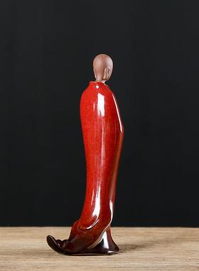 新中式禅意陶瓷创意无相佛摆件家居博古架装饰玄关酒柜工艺品摆设