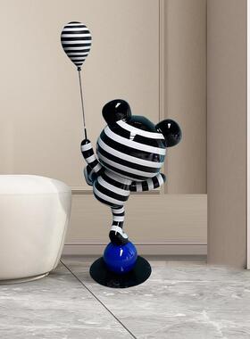 网红礼貌熊玻璃钢雕塑商场门店步行街美陈楼盘装饰品户外景观摆件