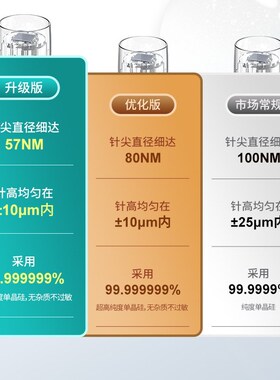 恒之清4DL无创微针升级款通用微晶导入头纯硅S高精密晶片导入头