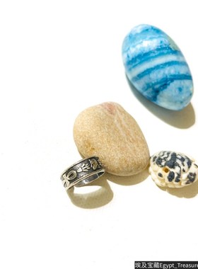 现货埃及银饰 法老圣莲安克浮雕银尾戒 开口 关节戒 古埃及饰品