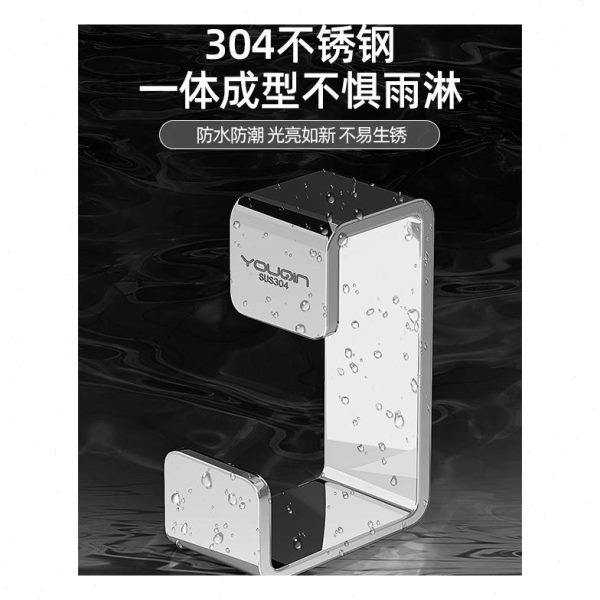 Stainless steel piercing rack shelf storage makeup 4 bathroom artifact room 30 washbasin hook face