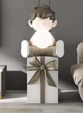 潮玩公仔客厅大型落地摆件家居饰品灯电视柜沙发旁边乔迁新居礼品