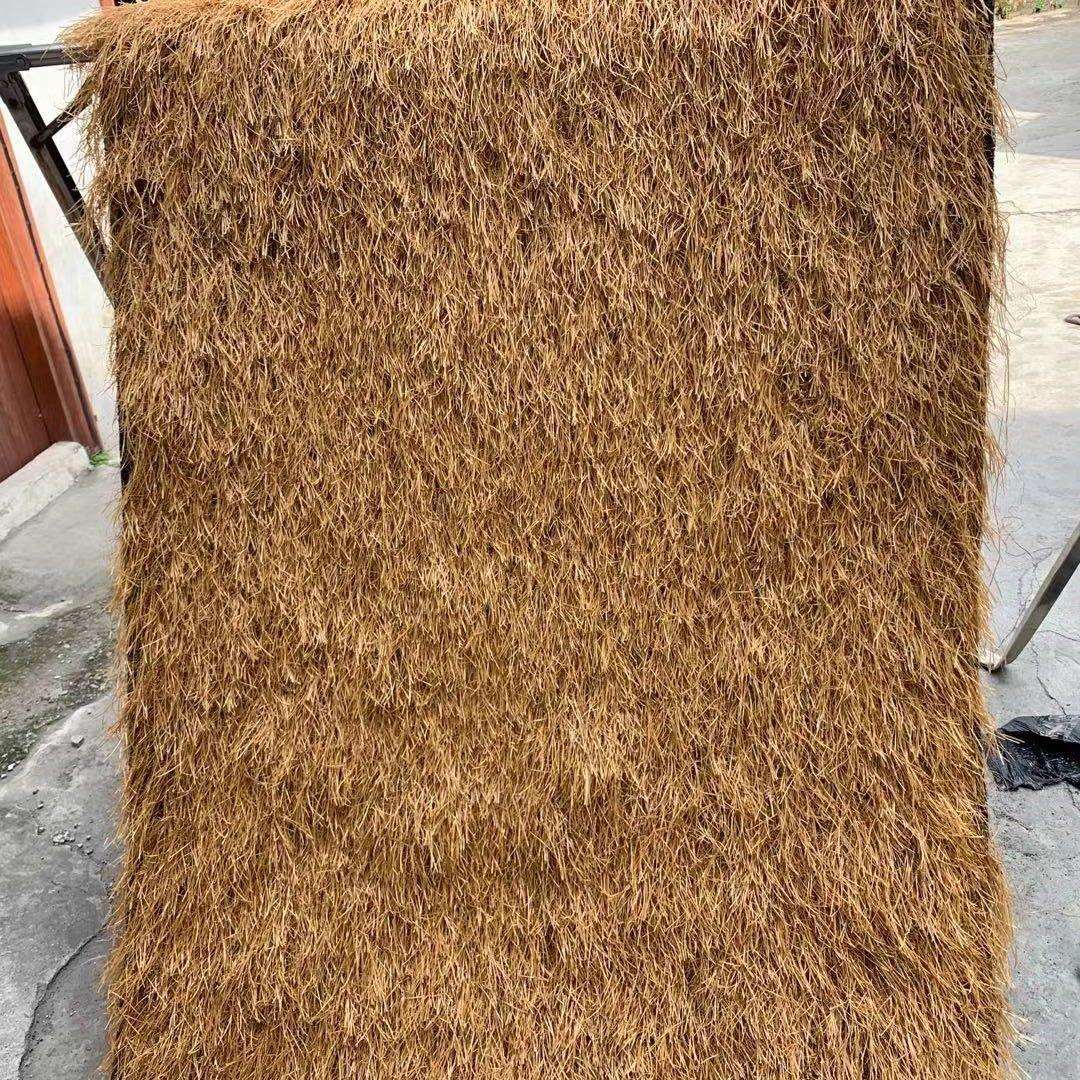 直销仿真地毯式茅草人造假稻草PE/PVC名宿复古园林景观防水 - 图1