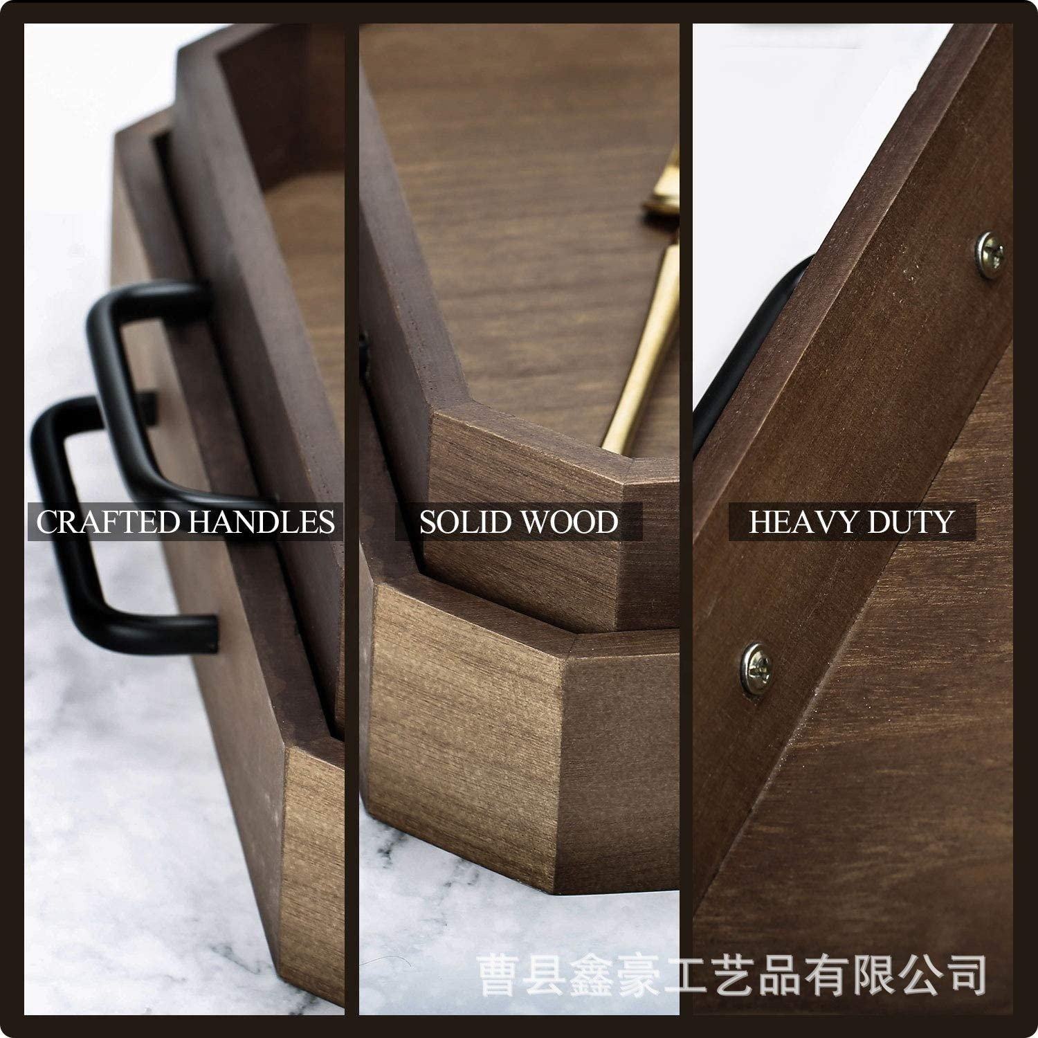 定制木制托盘，客厅浴室装饰水果盘，餐厅茶具胡桃色带把手木盘,淘宝优惠券,粉丝福利购,淘宝优惠卷