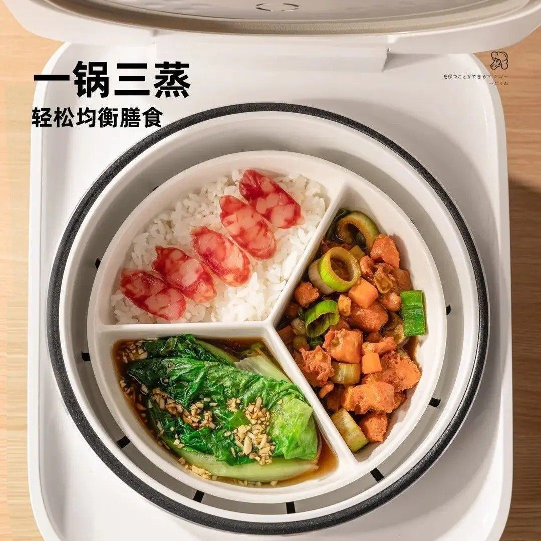 【下单立减30】陶瓷三分格蒸盘三格陶瓷蒸碗一锅三蒸蒸蛋碗家用G,淘宝优惠券,粉丝福利购,淘宝优惠卷