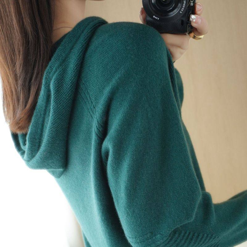 外套卫衣针织衫女套头新款宽松大码外穿帽衫秋冬羊毛休闲连帽毛衣,淘宝优惠券,粉丝福利购,淘宝优惠卷