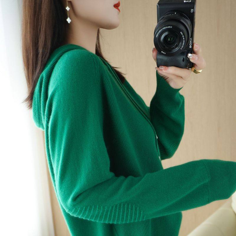 外套卫衣针织衫女套头新款宽松大码外穿帽衫秋冬羊毛休闲连帽毛衣,淘宝优惠券,粉丝福利购,淘宝优惠卷