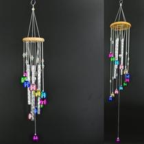 Seven-coloured bell-bell large wind bell solid wood aluminium tube Wind Suzuki copper alloy super large hanging decoration Decorative Wind Bells Birthday Blessings