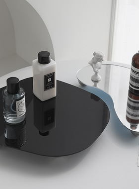 不规则几何亚克力托盘ins风冷淡风家居装饰O摆件香薰底托拍摄道具