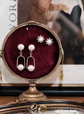 都多爱家vintage复s古桌面天使摆件欧式中古托盘收纳装饰轻奢摆饰