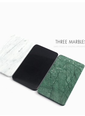 微瑕疵 促销北欧ins大理石托盘摆件洗手液瓶棉签S罐样板间圆盘方