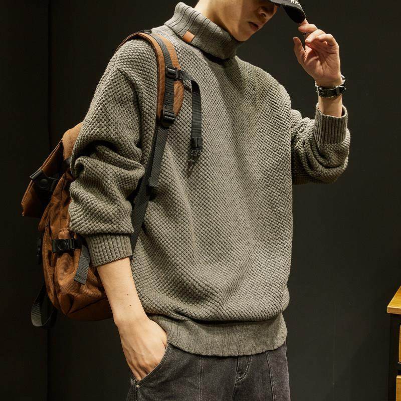 潮牌it neith BIAS秋冬季重磅加厚高领毛衣男美式宽松保暖针织衫,淘宝优惠券,粉丝福利购,淘宝优惠卷