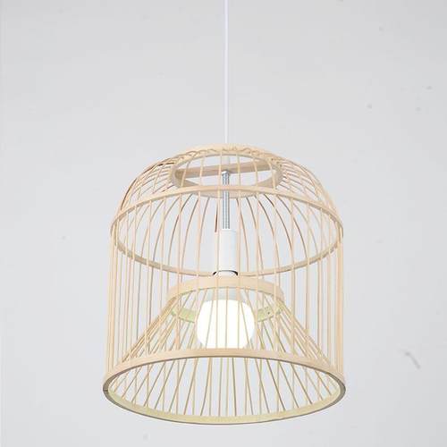 竹编灯笼吊灯中式火锅店饭店餐馆竹艺灯店铺商用民宿茶室日式灯具 - 图0