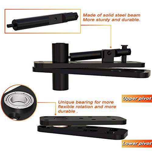 不锈钢360度转轴木门上下铰链定位门轴暗藏轴旋转轴天地合页 - 图0