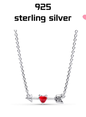 【新品】S925纯银钟情穆拉诺玻璃爱心耳钉丘比特七夕礼物