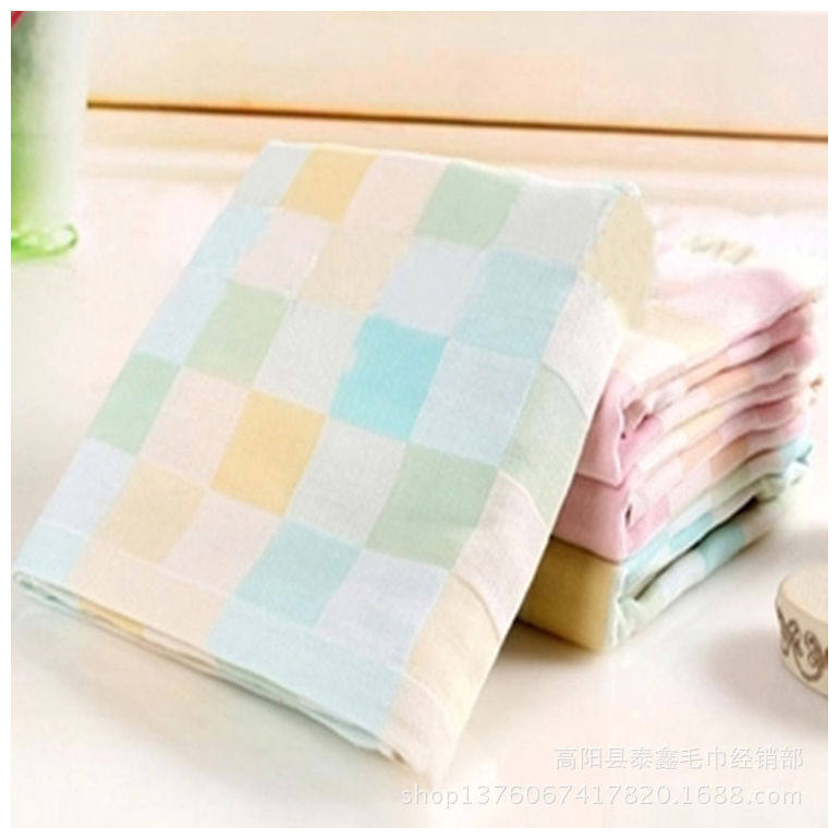 阳毛巾厂家直供 棉彩格纱布浴巾 柔软婴童遮阳多功能毛巾,淘宝优惠券,粉丝福利购,淘宝优惠卷