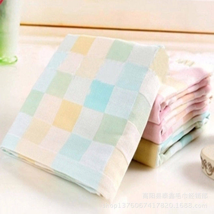 阳毛巾厂家直供 棉彩格纱布浴巾 柔软婴童遮阳多功能毛巾,淘宝优惠券,粉丝福利购,淘宝优惠卷