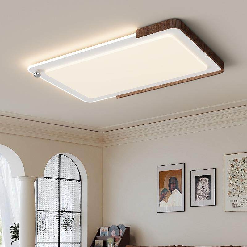 中古风客厅吸顶灯法式复古卧室灯高级感胡桃木色全光谱护眼主卧灯,淘宝优惠券,粉丝福利购,淘宝优惠卷