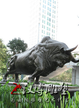 玻璃钢仿铜牛拉车雕塑景观园林铸铜动物雕塑户外R牛拉车小品铜雕